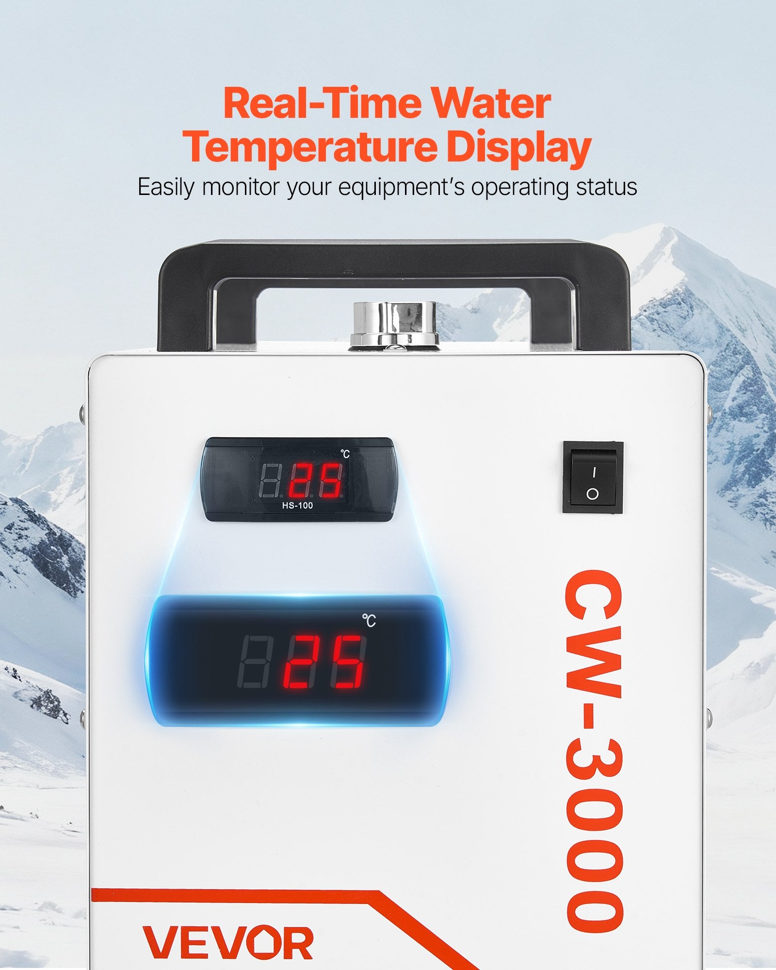 Pramoninis vandens aušintuvas VEVOR CW-3000, 9 l talpa
