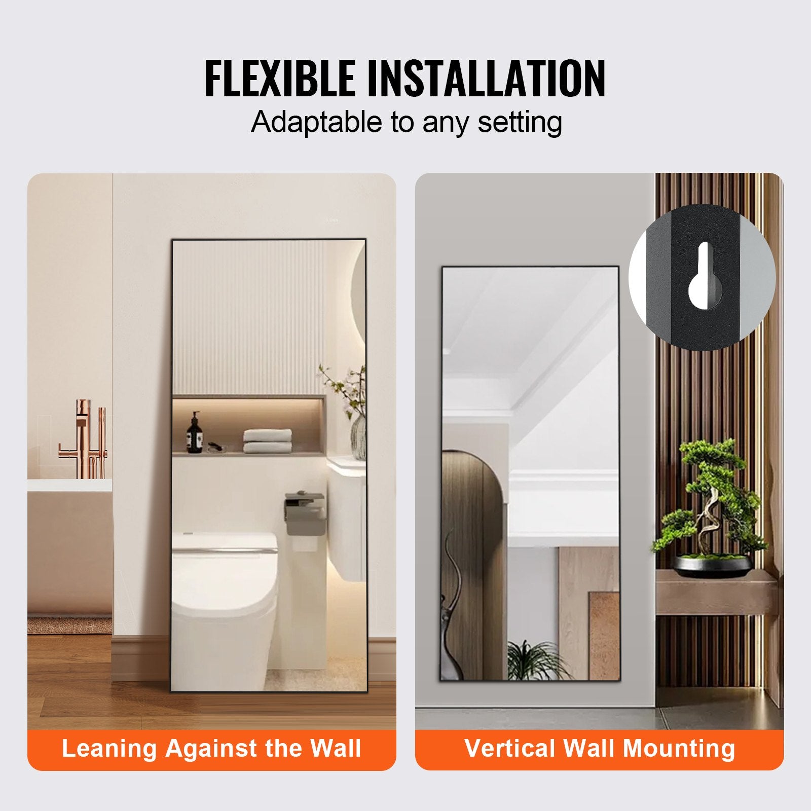 Pastatomas veidrodis VEVOR SQ-002, 180 x 78,5 cm