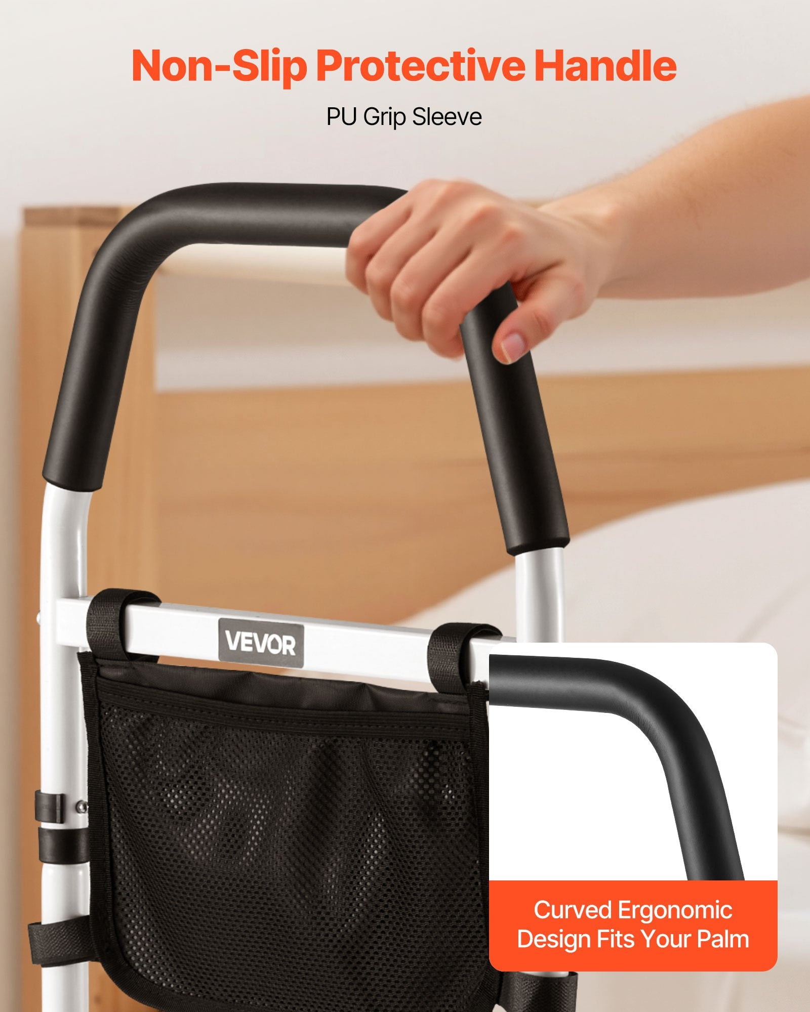 Lovos turėklas pagyvenusiems žmonėms VEVOR LQX-110051, 136 kg apkrova