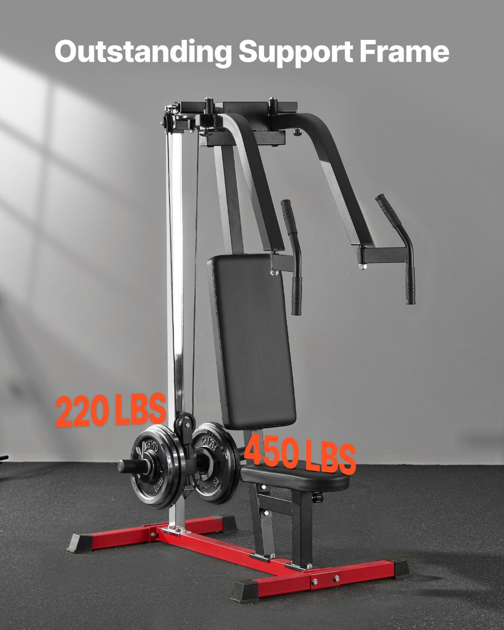 Krūtinės ir pečių treniruoklis VEVOR BN1903, 204 kg apkrova
