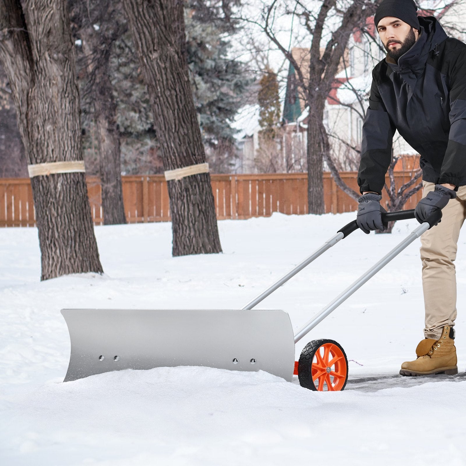Sniego stumtuvas su ratais VEVOR CY-SL24, 76 cm pločio