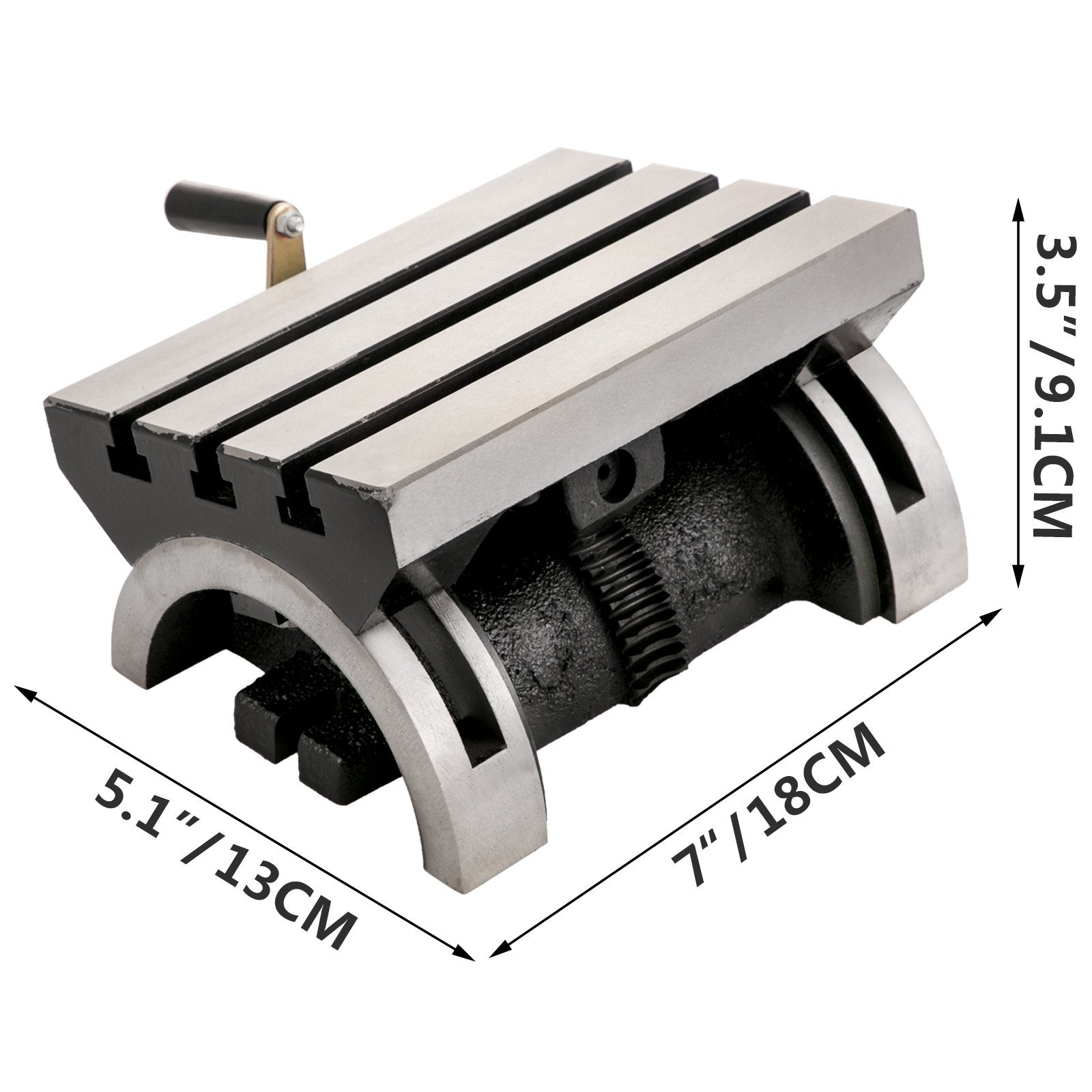 Paverčiamas frezavimo stalas VEVOR 178x125 mm, 0–90° reguliuojamas kampas
