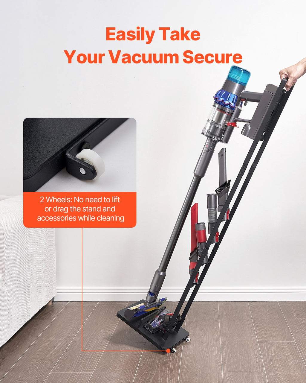 Dulkių siurblio stovas VEVOR HLXCQJ-C02, suderinamas su Dyson V6-V15