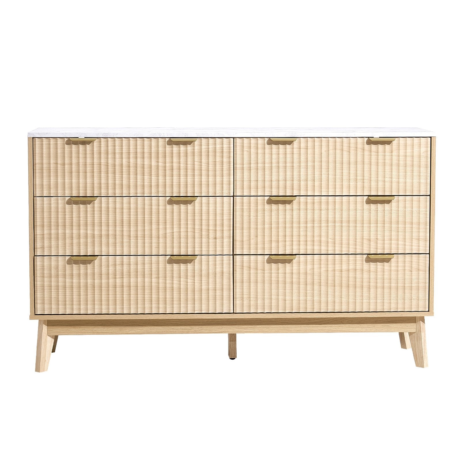 Komoda su 6 stalčiais VEVOR IVY-VVR-011, 137 cm ilgio