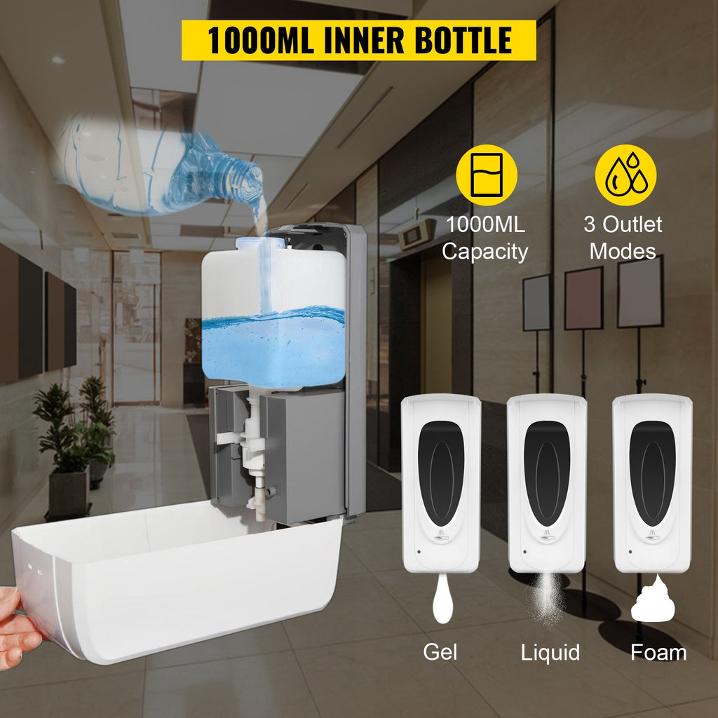 Automatinis dezinfekcinio skysčio dozatorius su stovu VEVOR, 1000 ml
