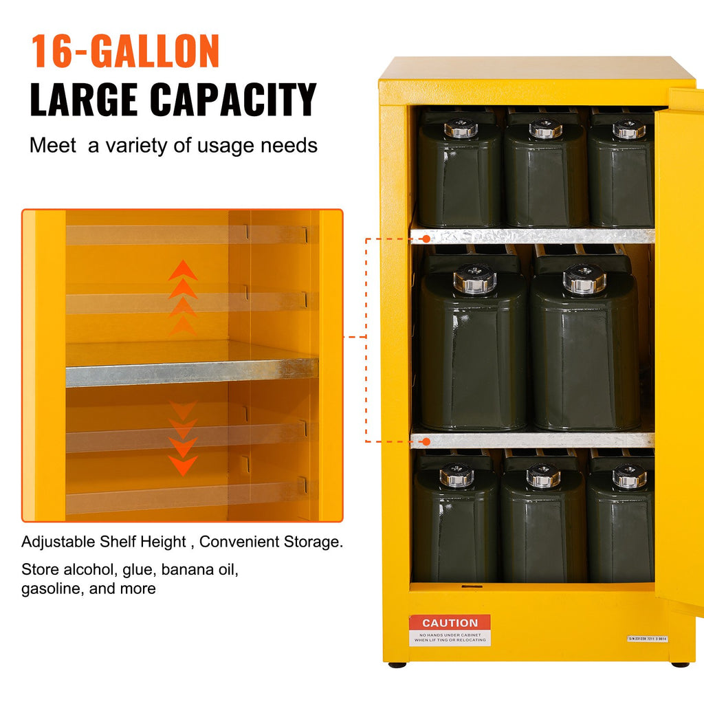 Degiųjų medžiagų saugojimo spinta VEVOR SS-889, 60 l