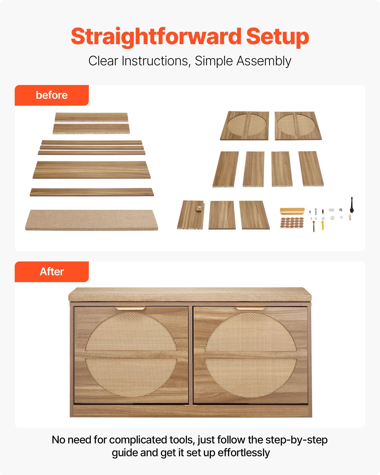 Batų suoliukas VEVOR KLSC-06, 988 x 240 x 500 mm