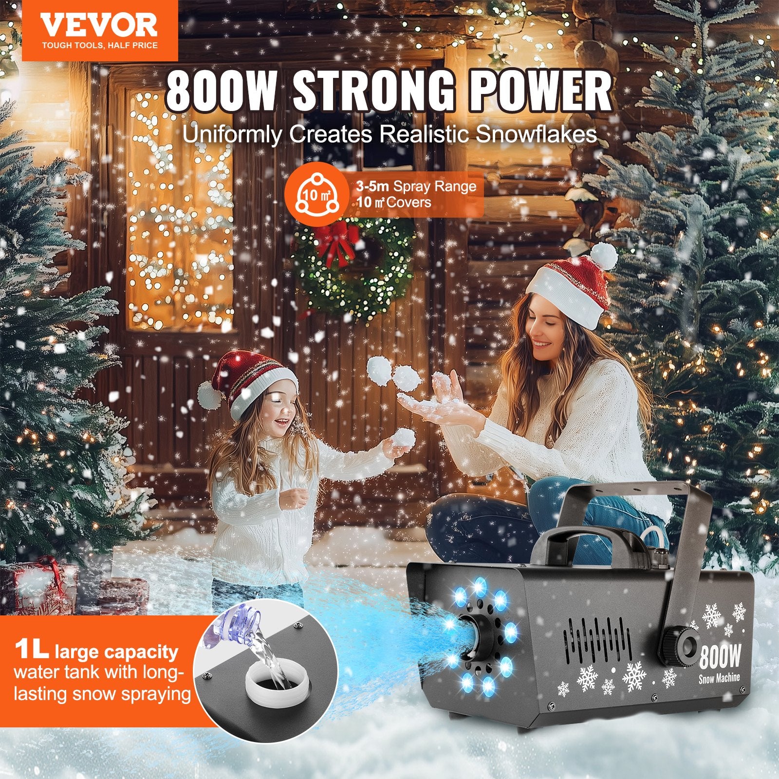Sniego mašina VEVOR LM-O-800, 800 W