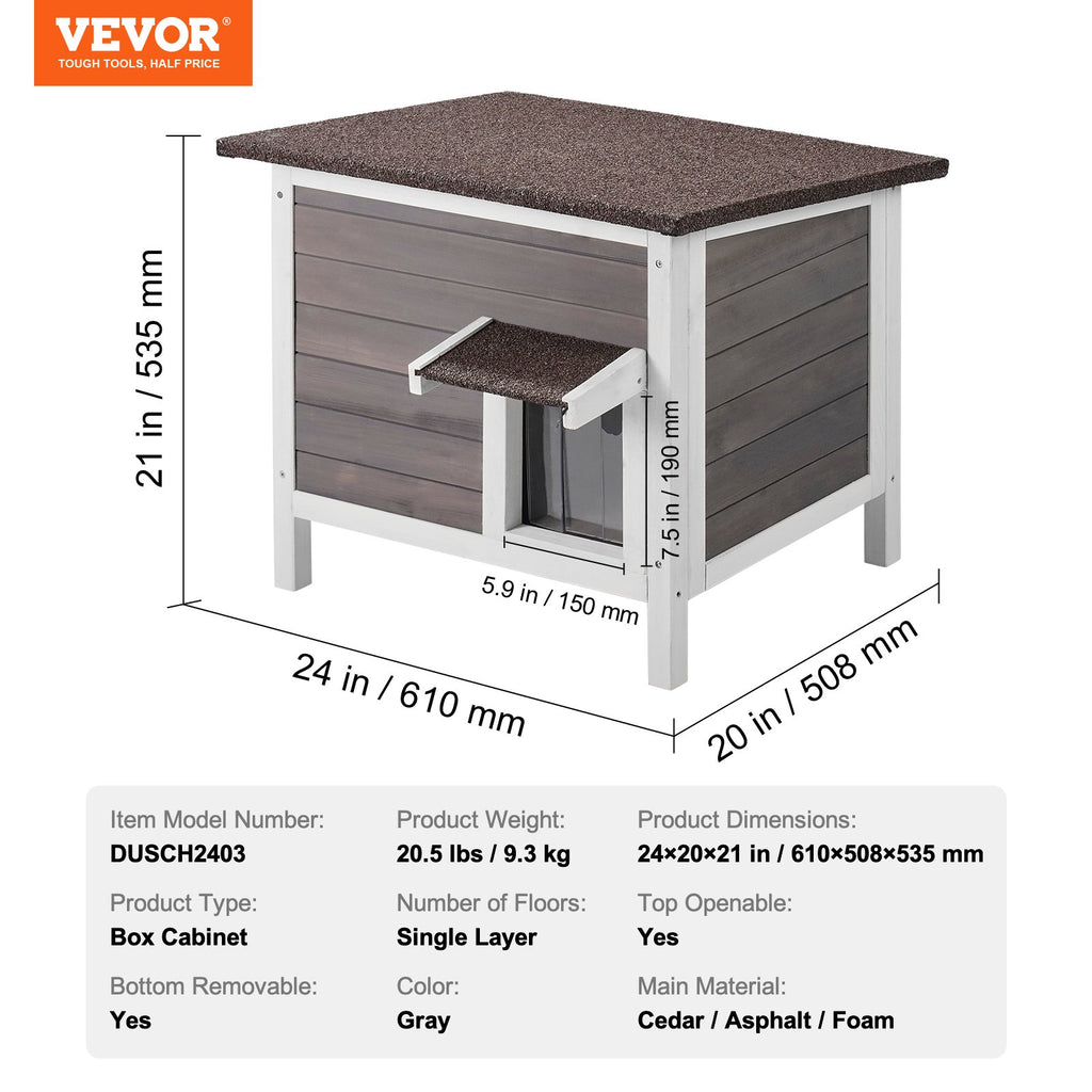 Lauko namelis katėms VEVOR DUSCH2403, apšiltintas