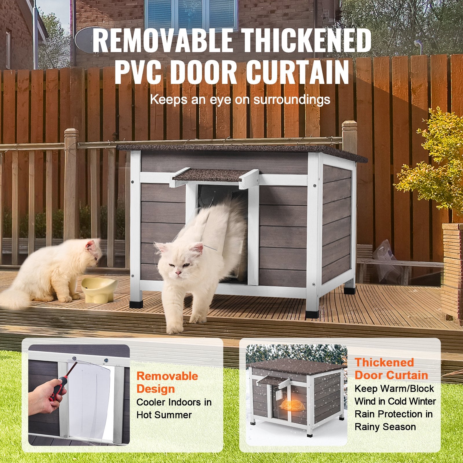 Lauko namelis katėms VEVOR DUSCH2402, 60x53x46 cm