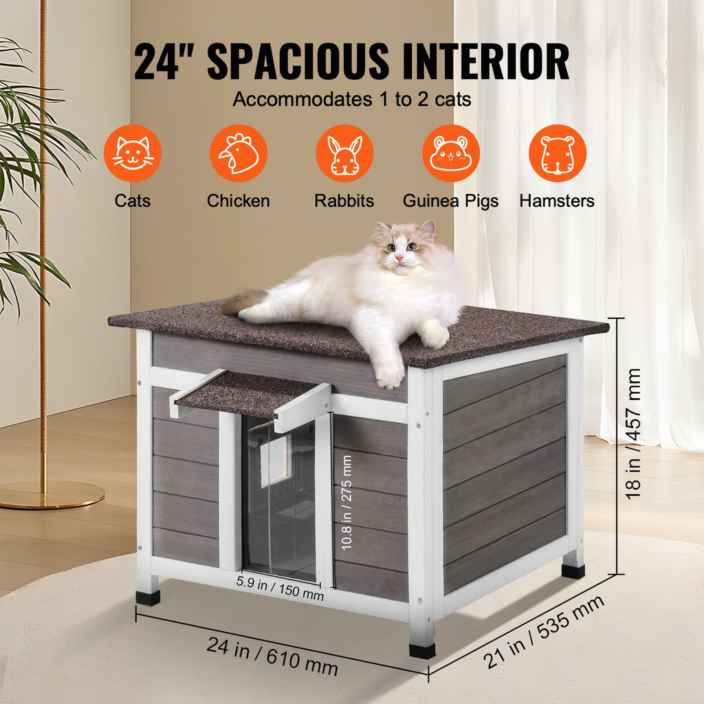 Lauko namelis katėms VEVOR DUSCH2402, 60x53x46 cm