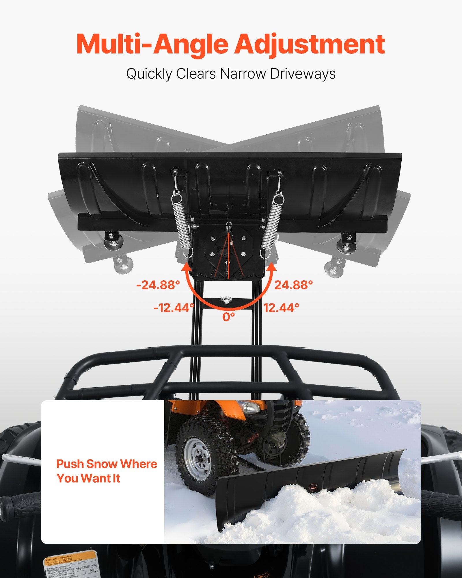 Sniego stumtuvas VEVOR ATV-001-48, 122 cm