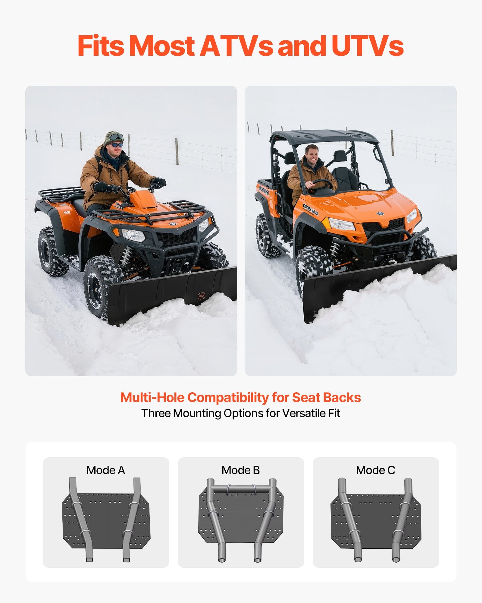 Sniego stumtuvas VEVOR ATV-001-48, 122 cm