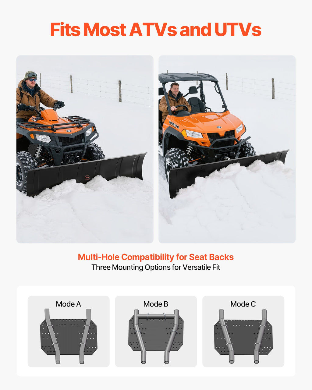 Sniego stumtuvas VEVOR ATV-001-60, 1524 mm