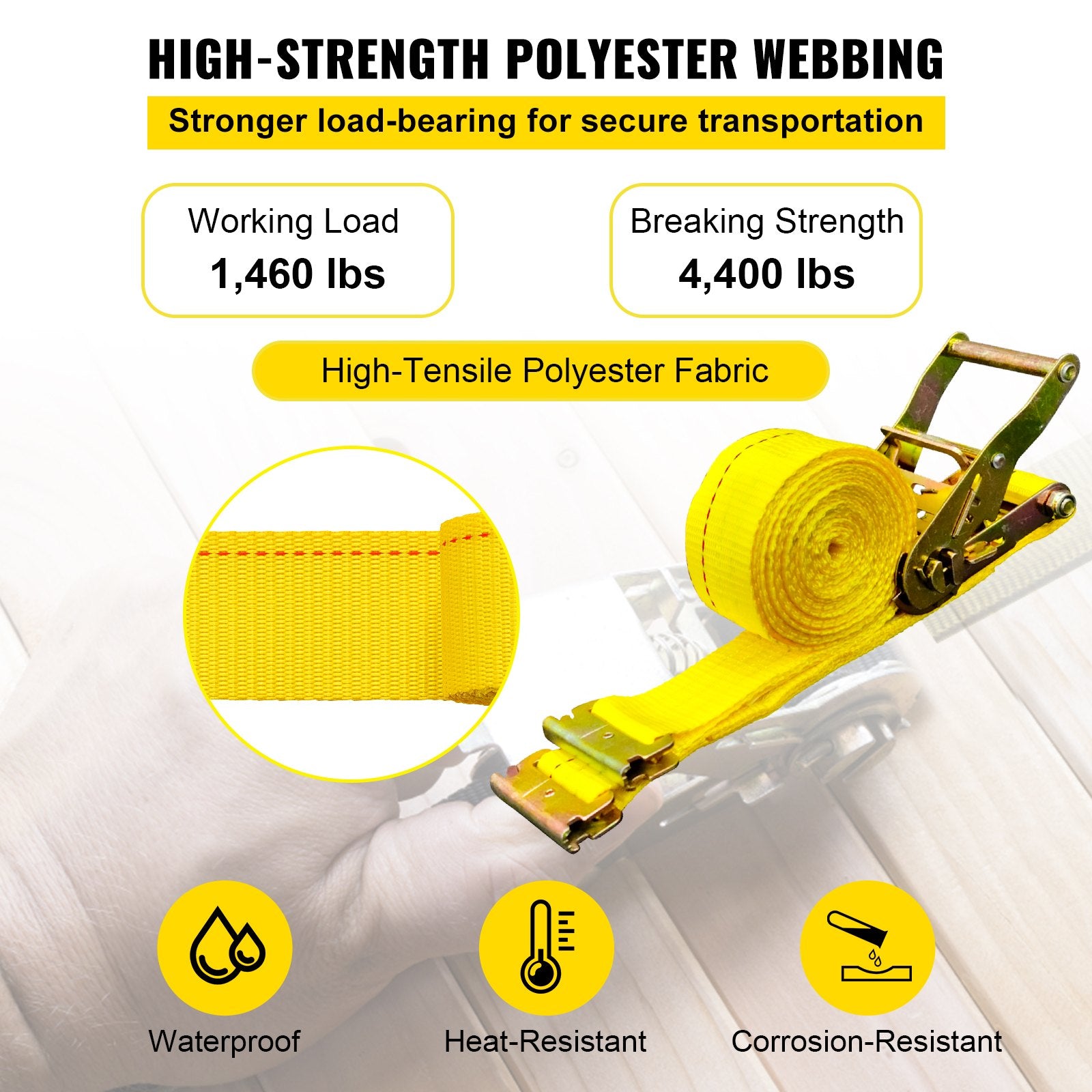 E-Track tvirtinimo diržai VEVOR VV-RS-TD1815, 18 vnt. komplektas
