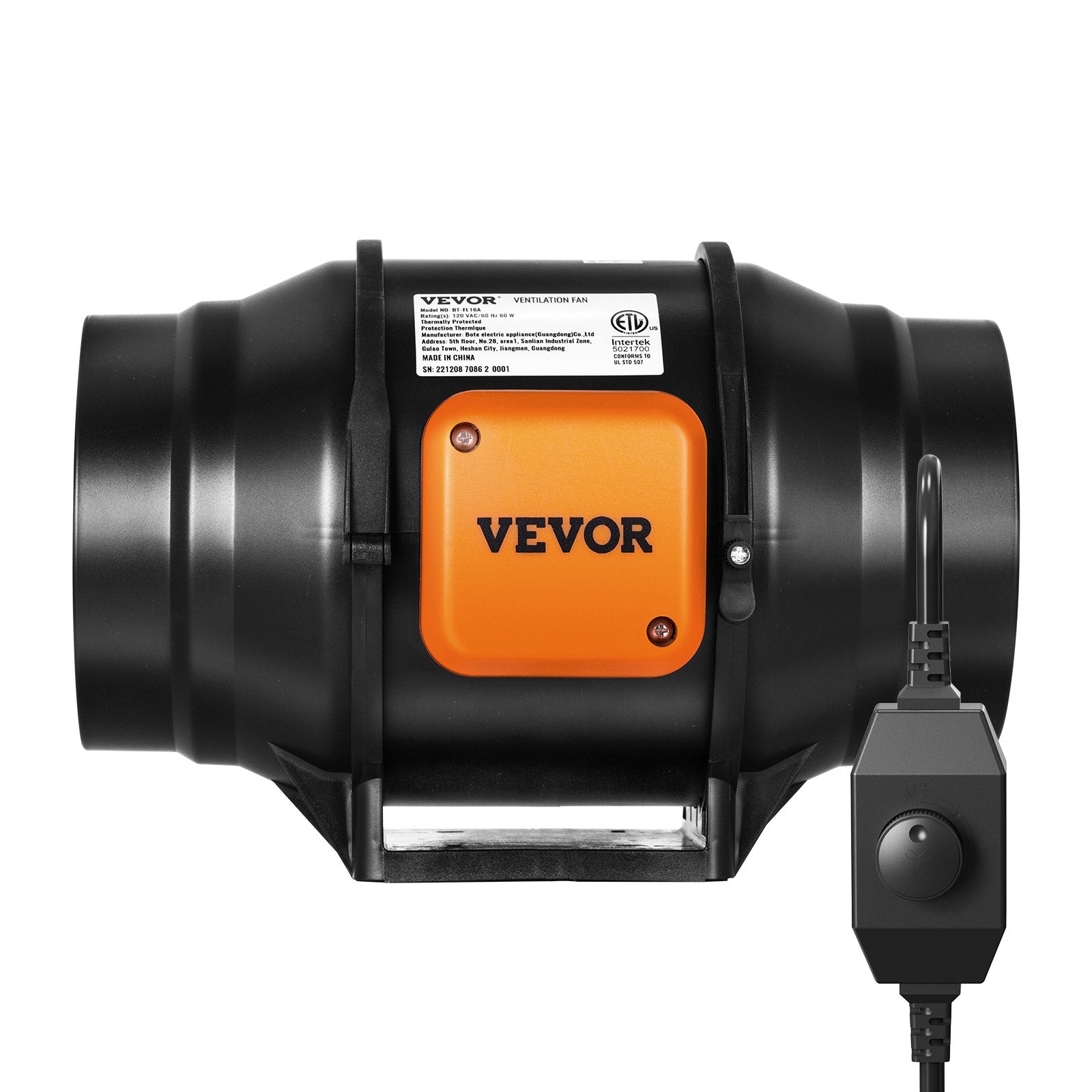 Kanalinis ventiliatorius VEVOR GX-06-150, 152,4 mm
