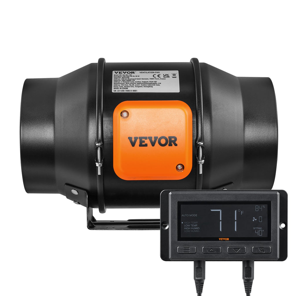 Kanalinis ventiliatorius VEVOR VV-GDFJ-EC6, 683 m³/h