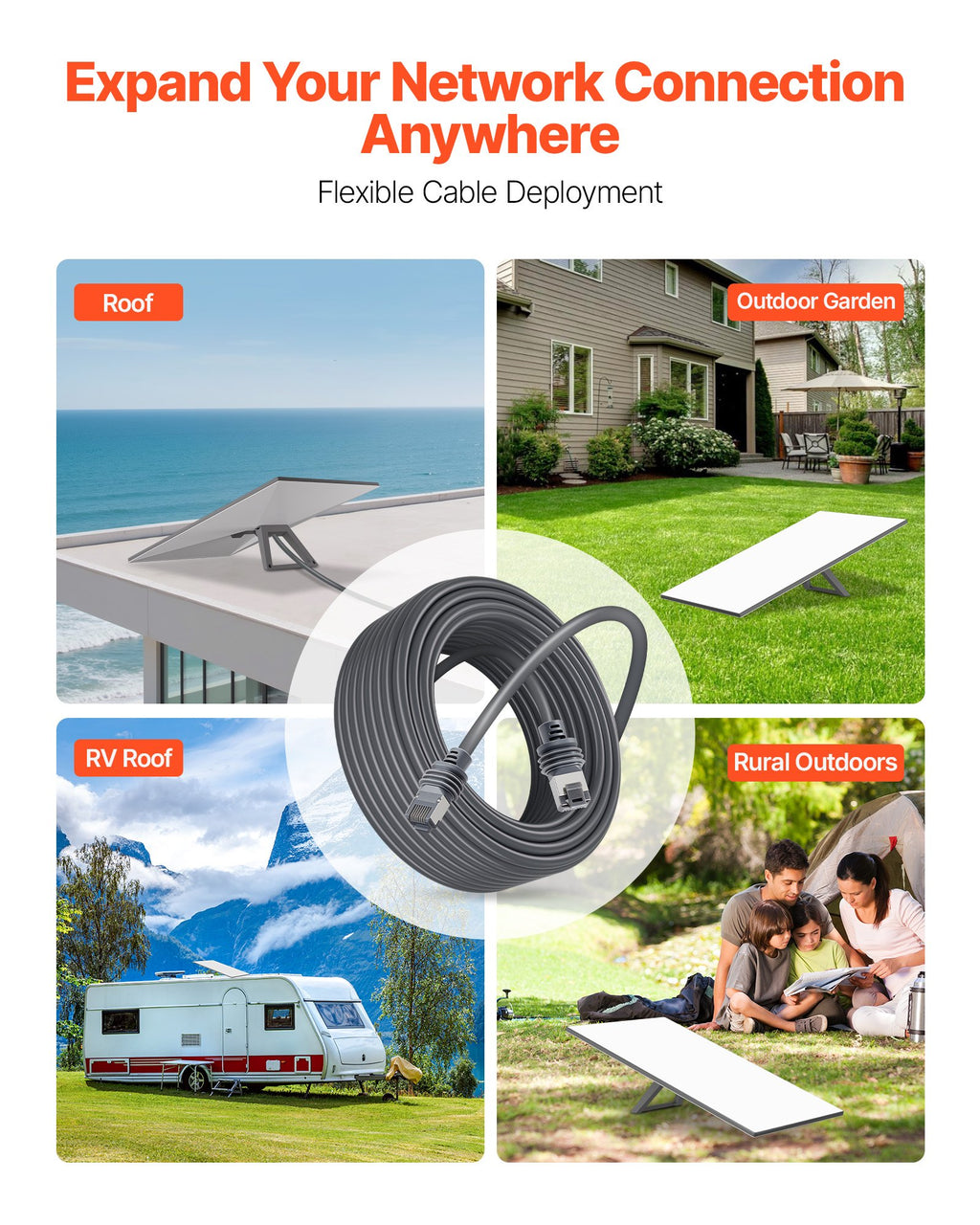 Starlink Gen 3 prailginimo laidas VEVOR GEN3C615026, 45,72 m