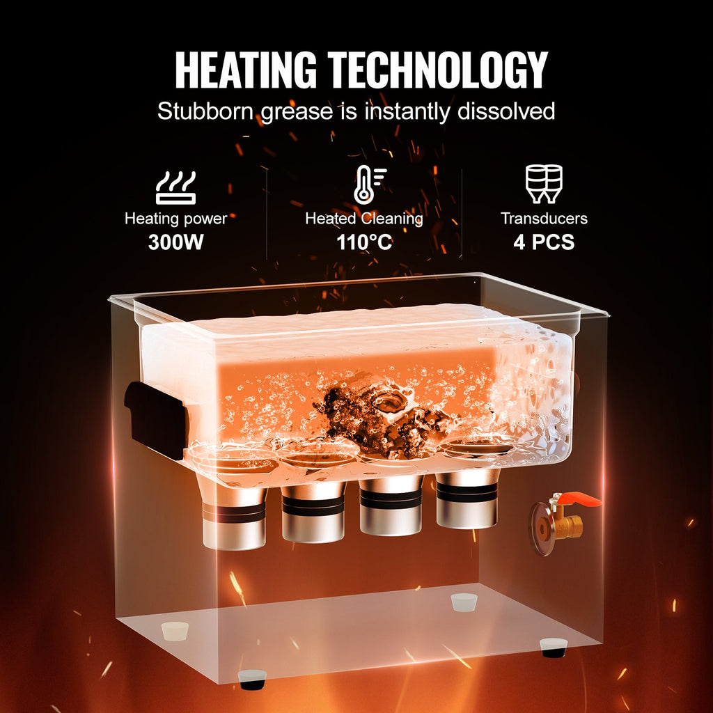 Ultragarsinė valyklė VEVOR TH-40AXN, 10 l talpos