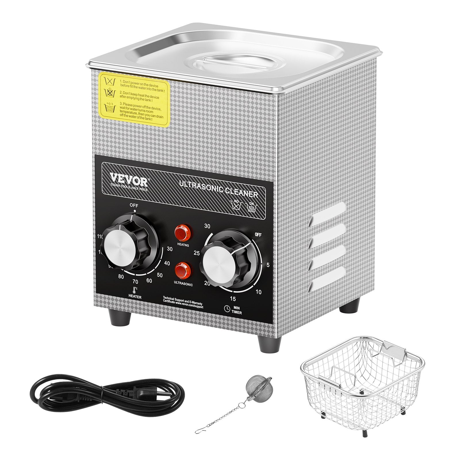 Ultragarsinė valyklė VEVOR KZ-S2, 2 l talpa