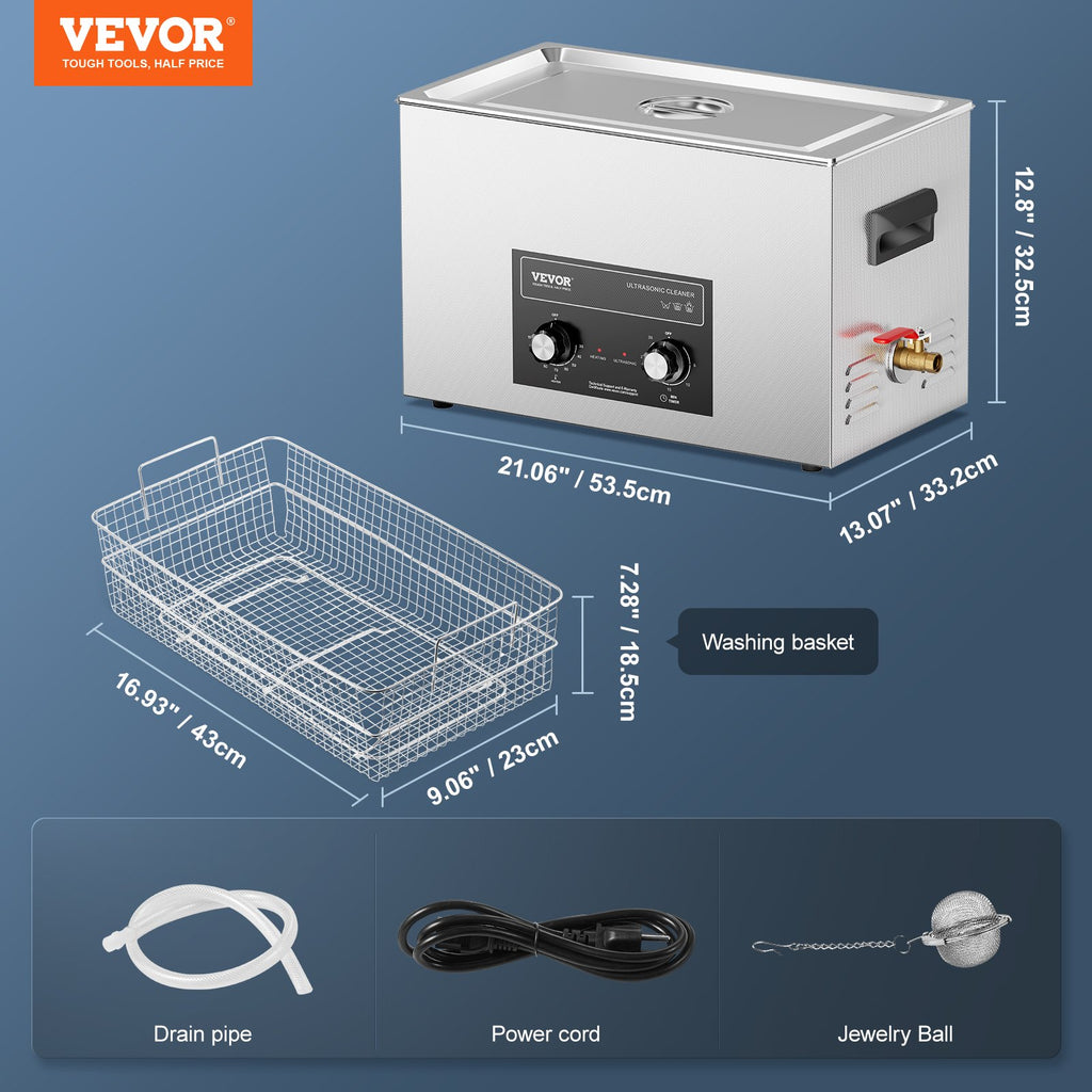 Ultragarsinė valyklė VEVOR TH-100AXN, 30 l talpa