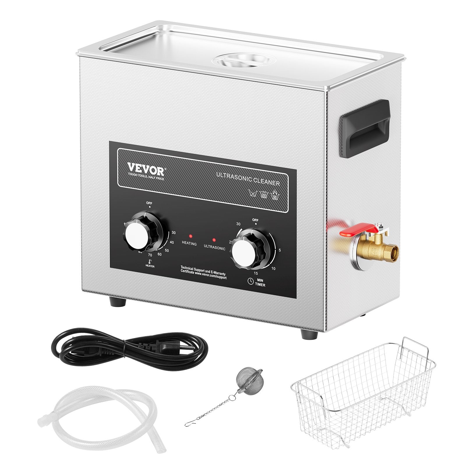 Ultragarsinė valyklė VEVOR TH-30AXN, 6 l talpa