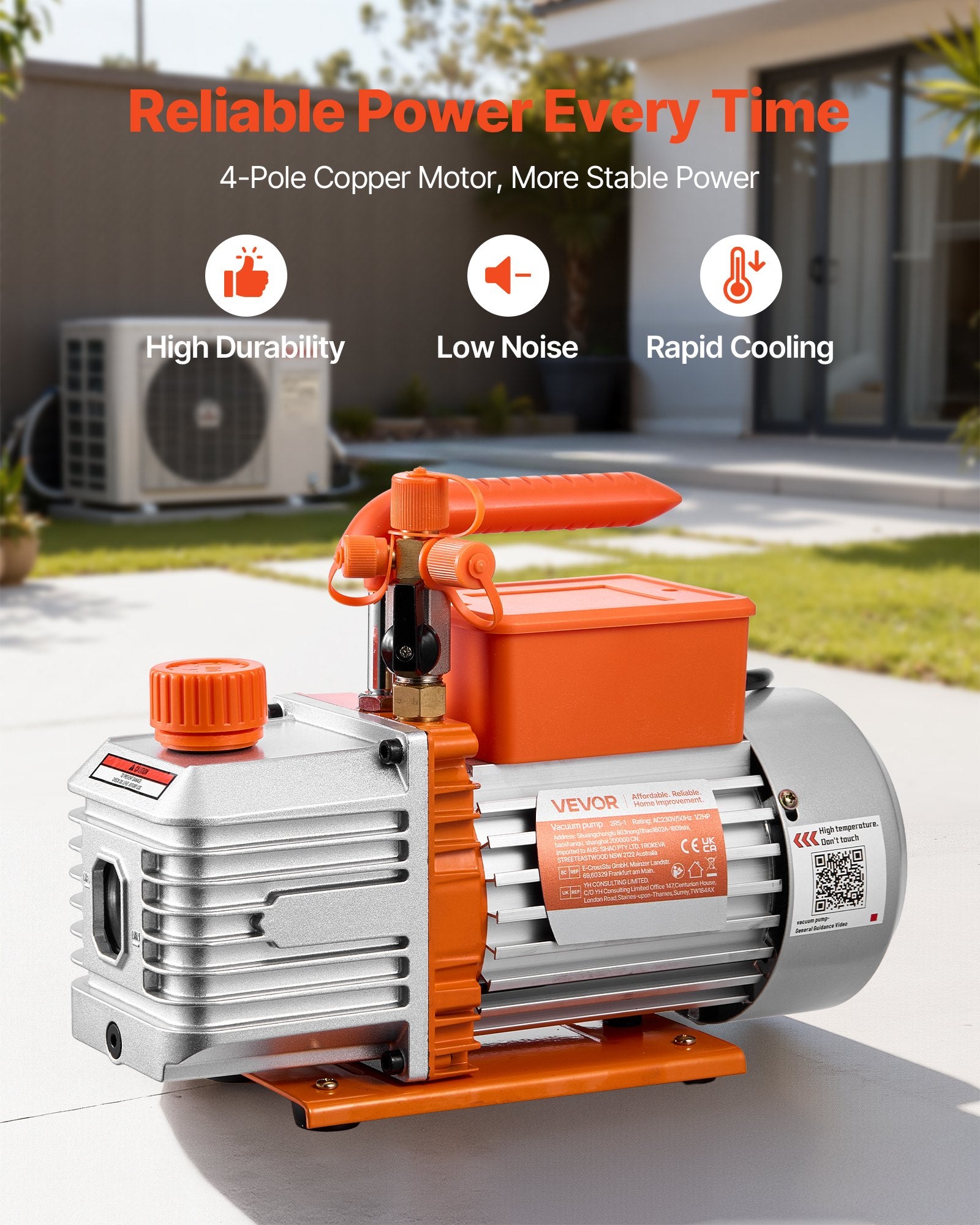 Vakuuminis siurblys VEVOR 2RS-1, 142 l/min
