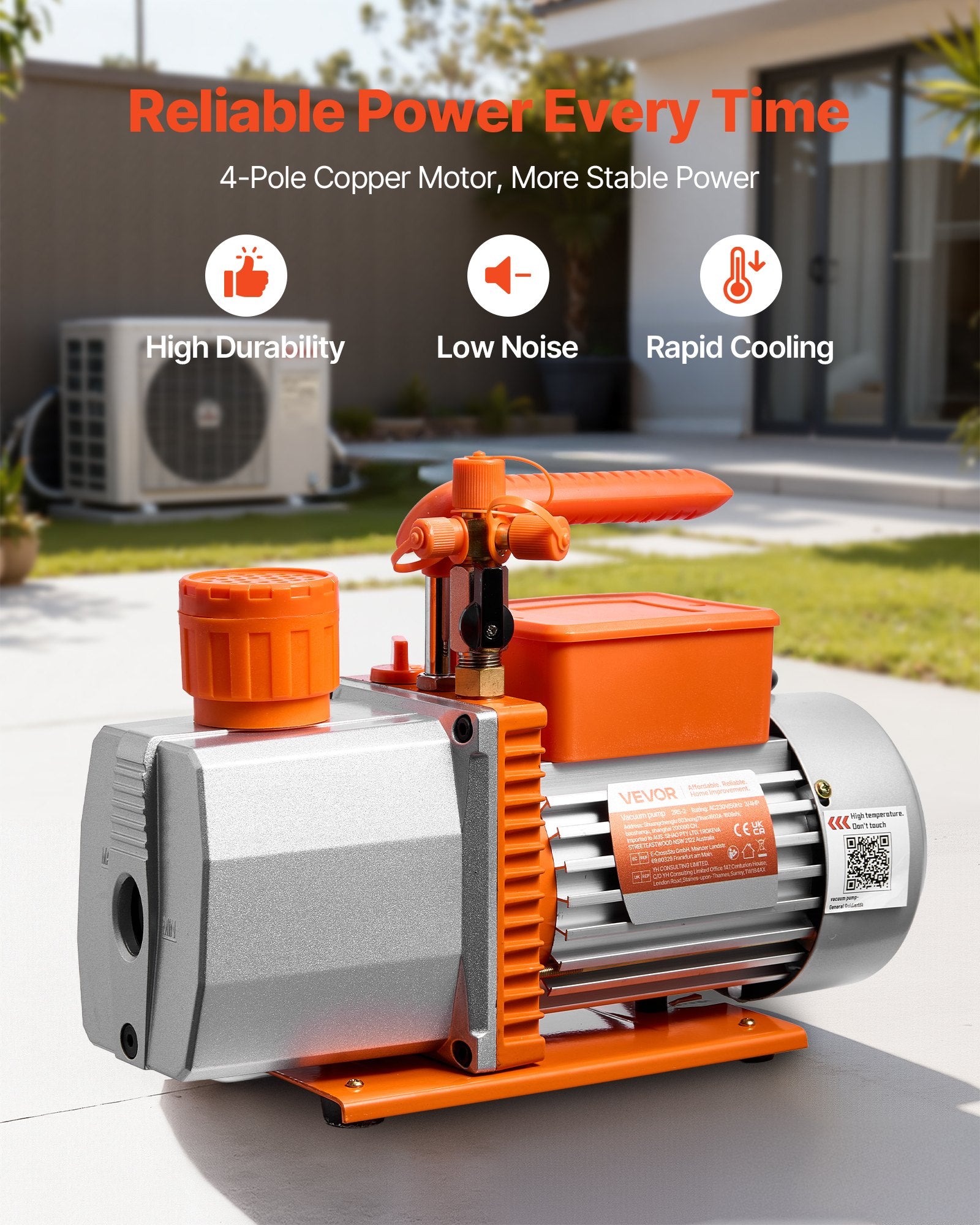 Vakuuminis siurblys VEVOR 2RS-2, 198 l/min