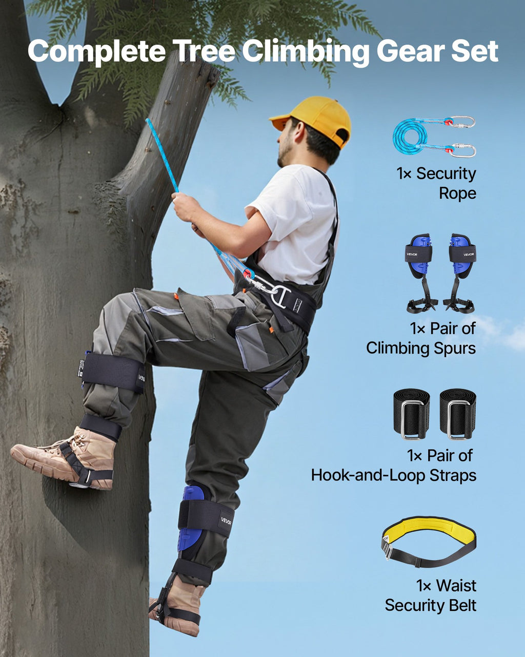 Lipynės medžiams VEVOR ROPE-G-007, 159 kg keliamoji galia