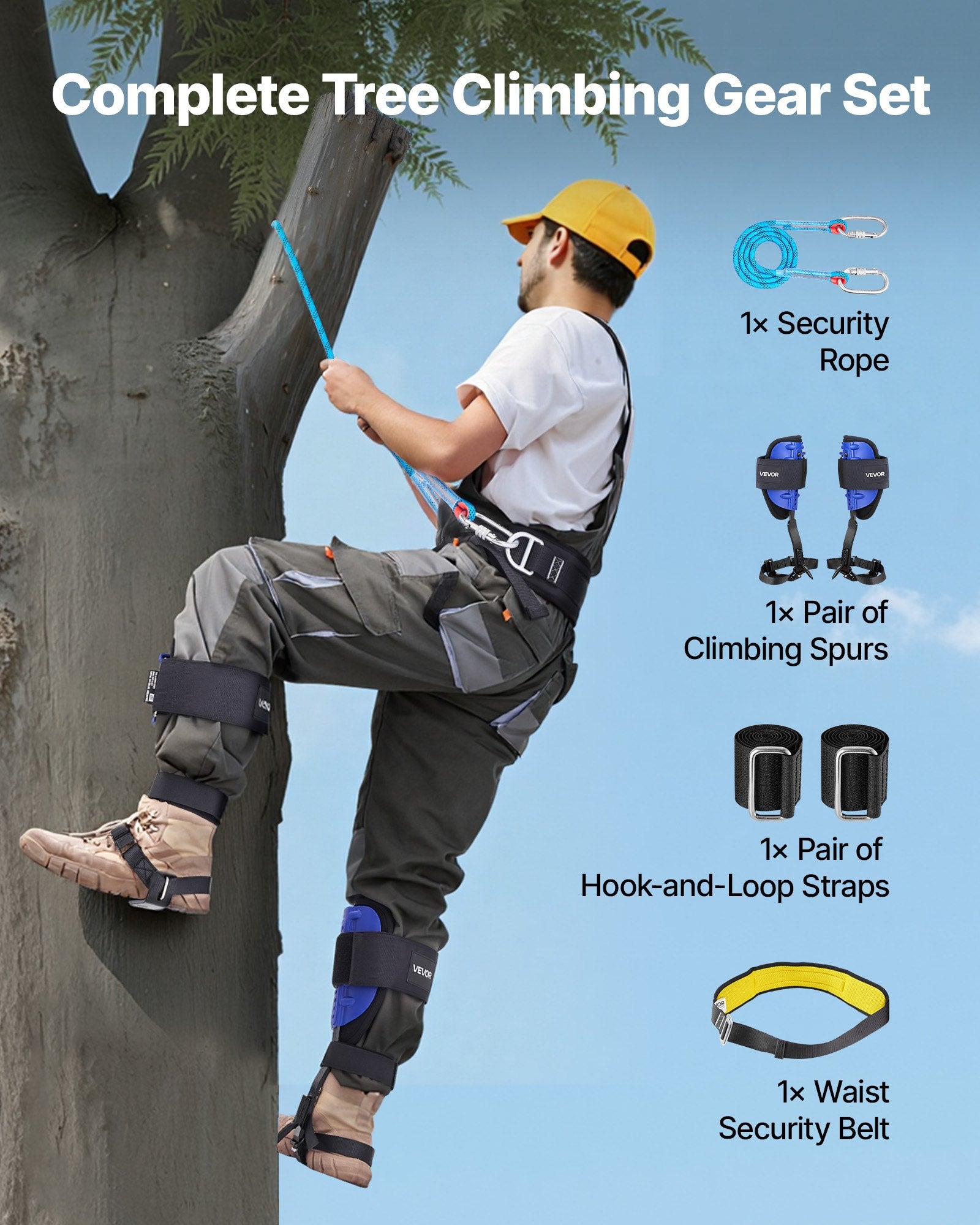 Lipynės medžiams VEVOR ROPE-G-007, 159 kg keliamoji galia