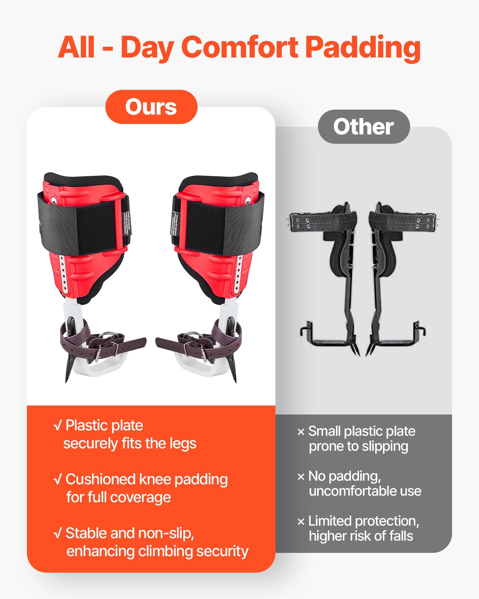 Laipiojimo į medžius nagai VEVOR ROPE-G-010, 159 kg keliamoji galia