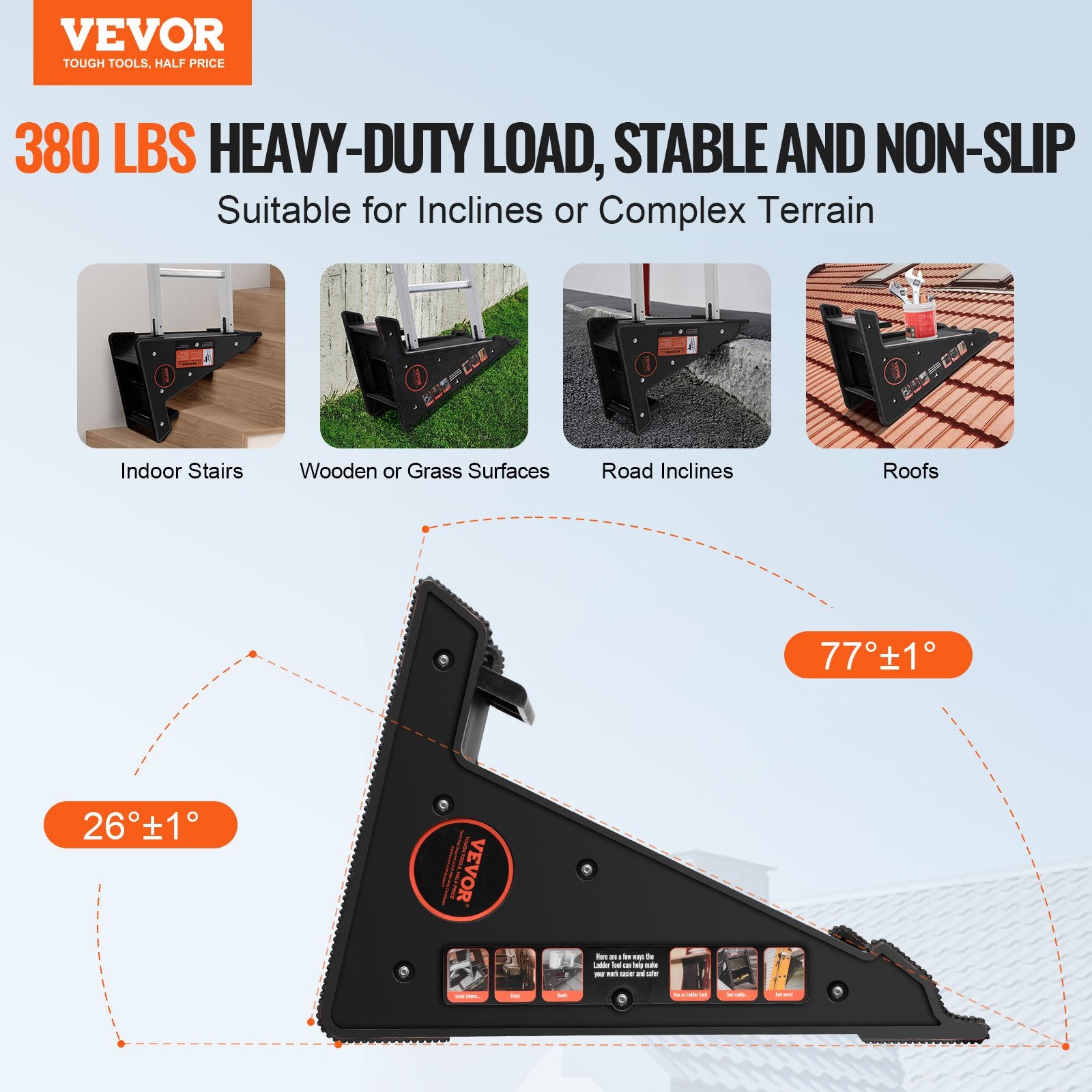 Kopėčių lyginimo įrankis VEVOR KH-L03, 172,4 kg apkrova