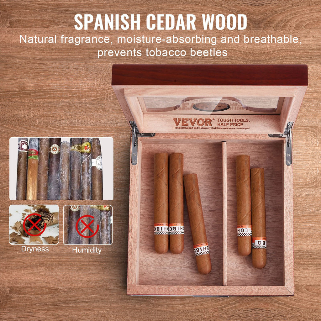 Cigarų humidorius VEVOR HCAC25J, 20–35 cigarams