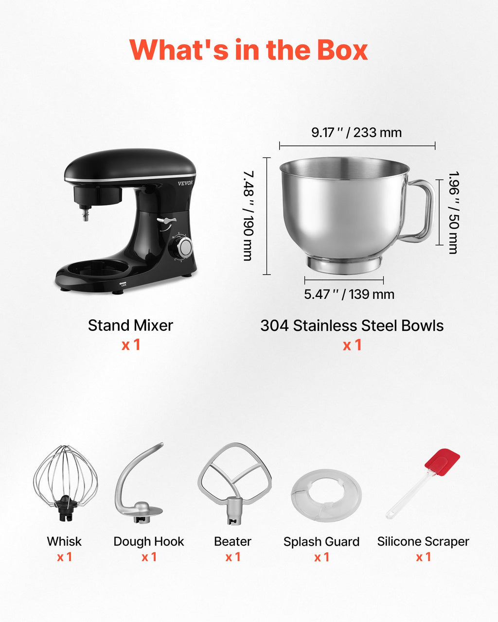 Virtuvinis kombainas VEVOR SM-1560N, 1400 W
