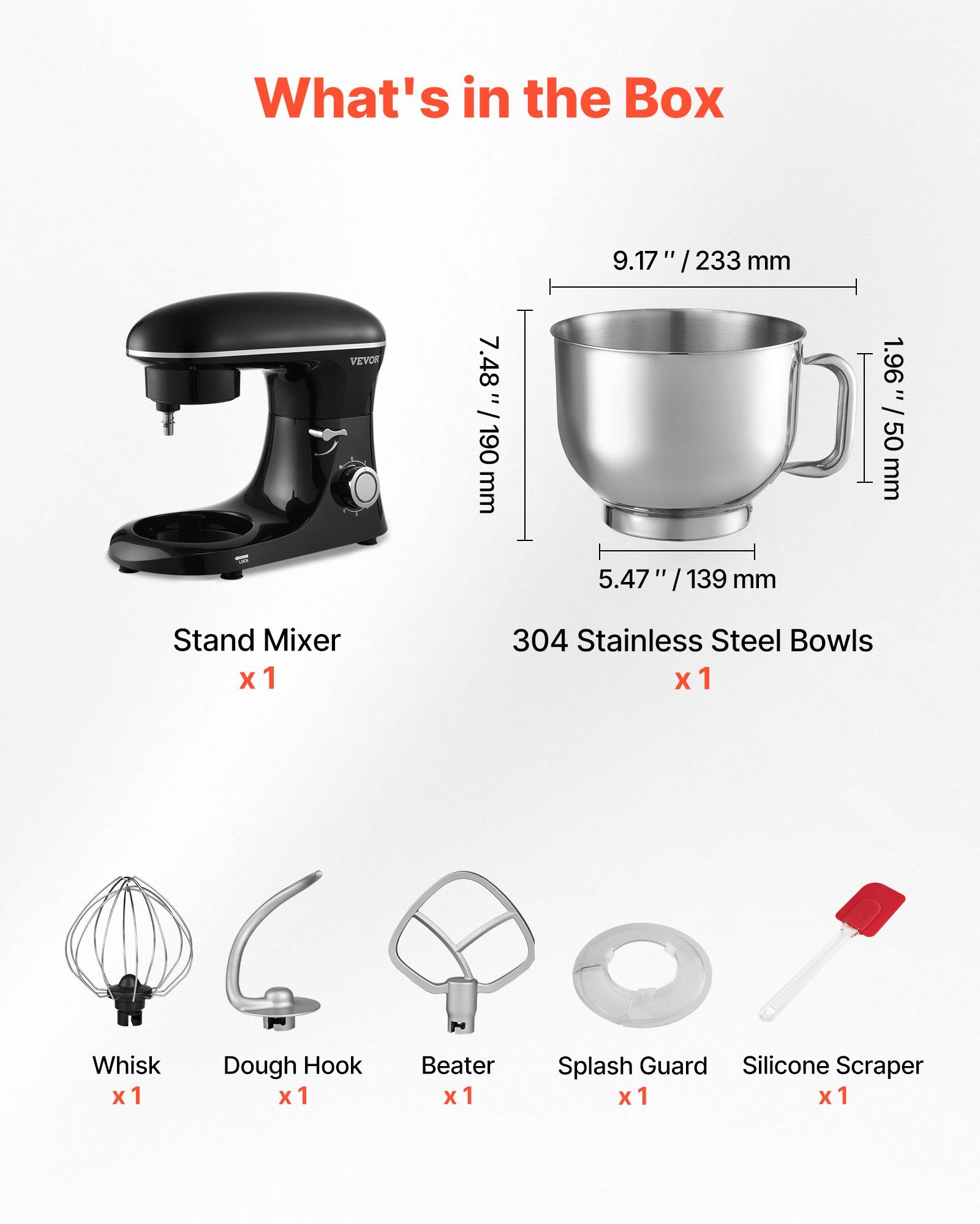 Virtuvinis kombainas VEVOR SM-1560N, 1400 W