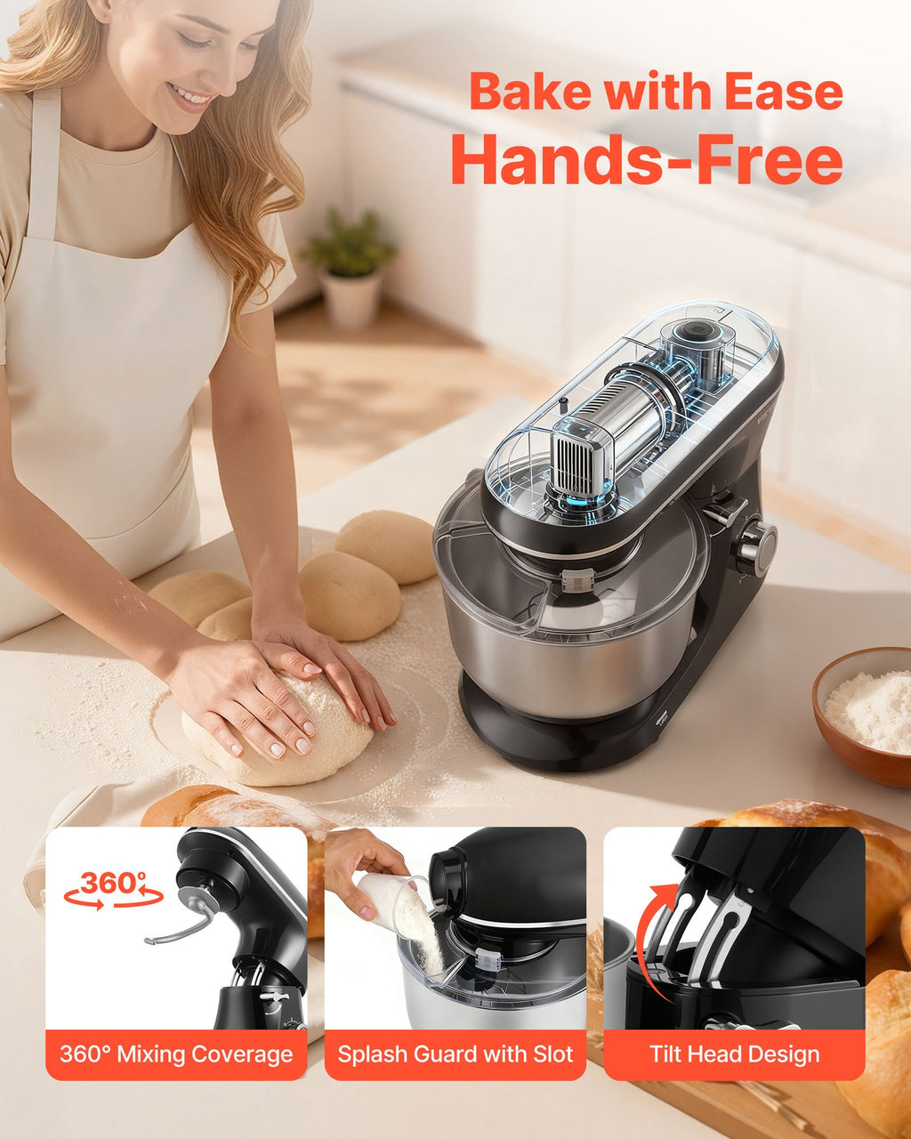 Virtuvinis kombainas VEVOR SM-1560N, 1400 W