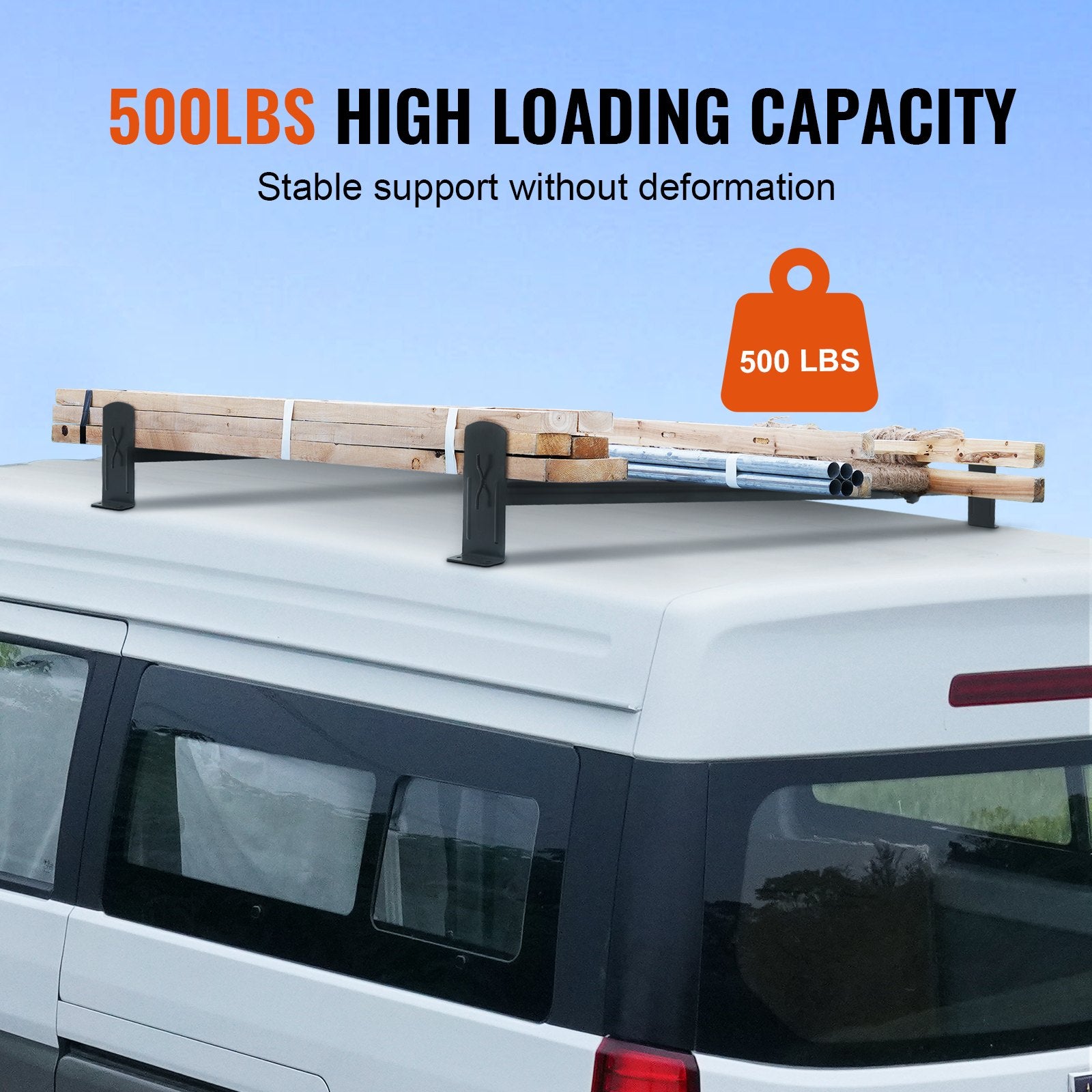 Mikroautobuso stogo bagažinė kopėčioms VEVOR BYCD-006, 227 kg keliamoji galia