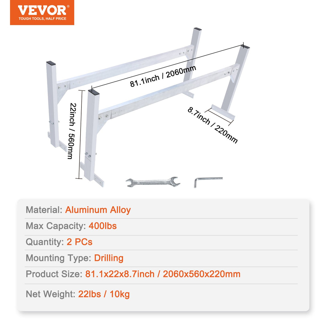 Mikroautobuso stogo bagažinė kopėčioms VEVOR BYCD-004, 181 kg keliamoji galia