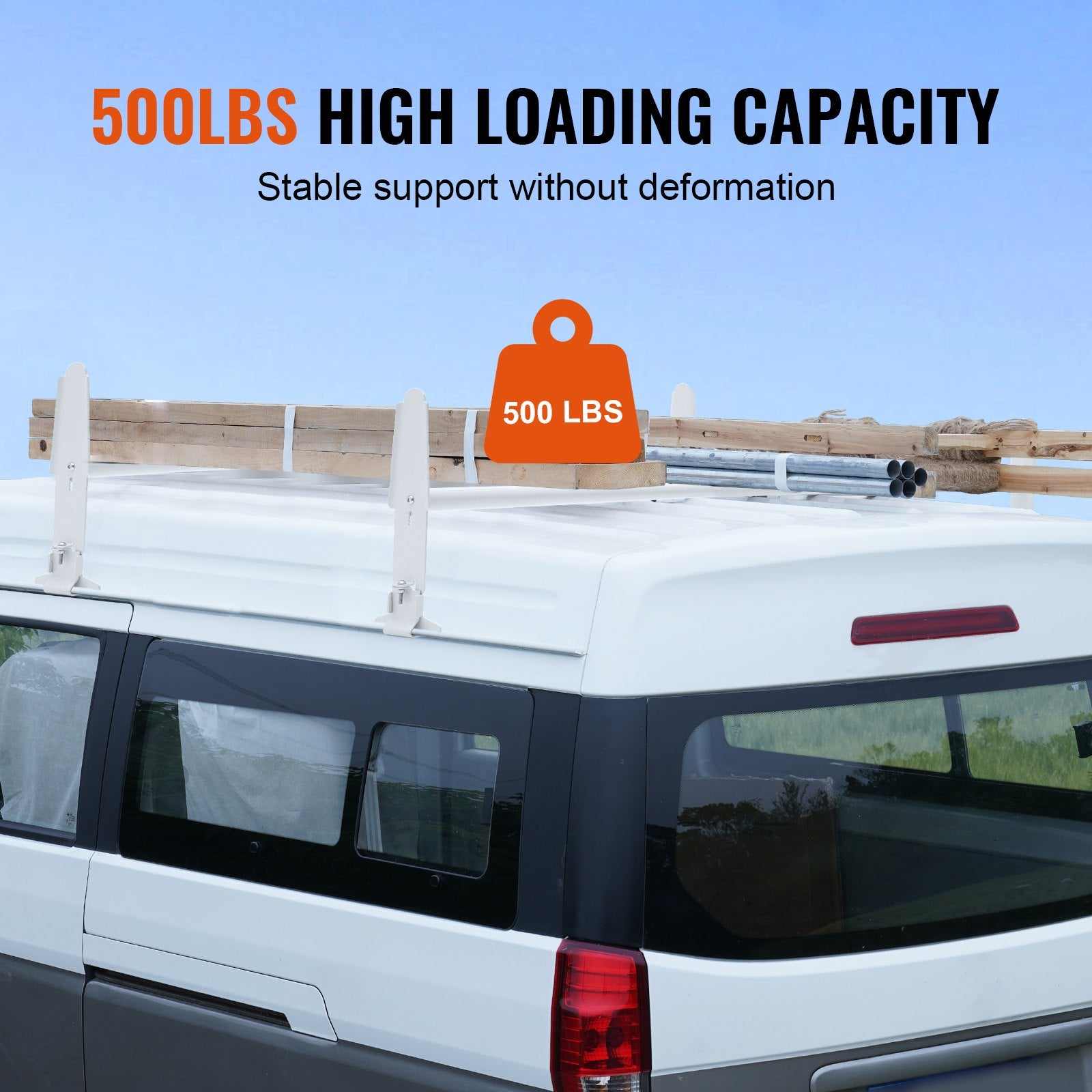 Mikroautobuso stogo bagažinė kopėčioms VEVOR BYCD-004, 227 kg keliamoji galia