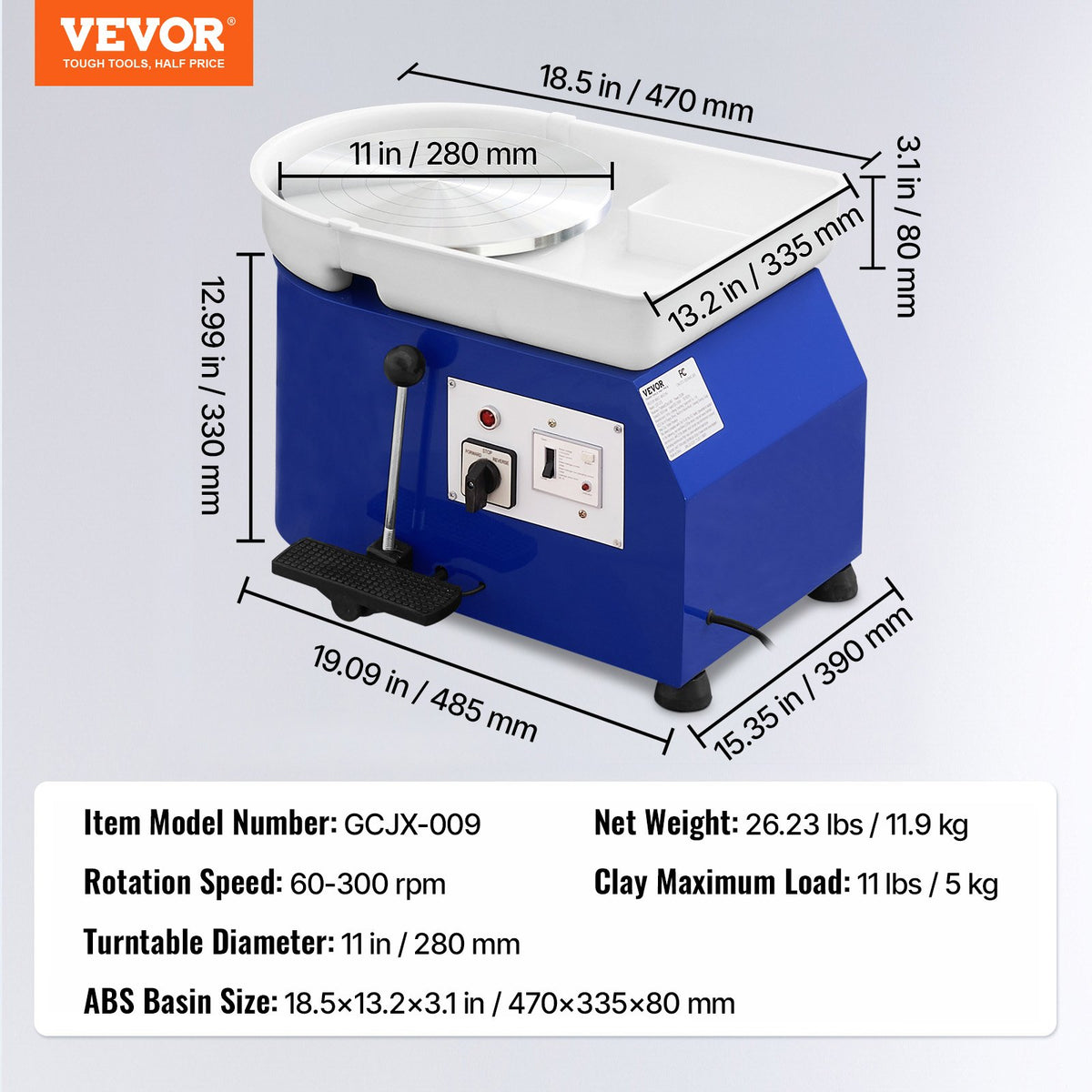 Keramikos žiedas VEVOR GCJX-009, 350W