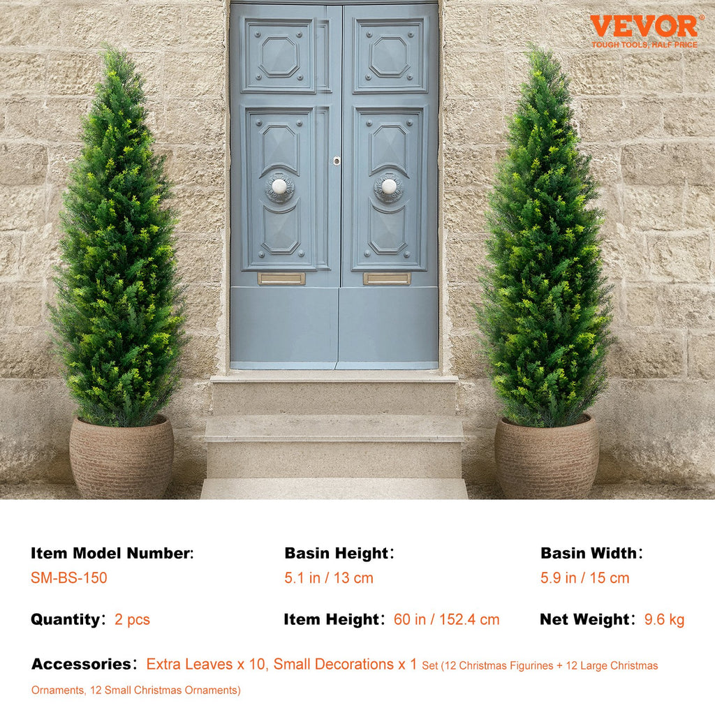 Dirbtinis kedras VEVOR SM-BS-150, 152,4 cm, 2 vnt.