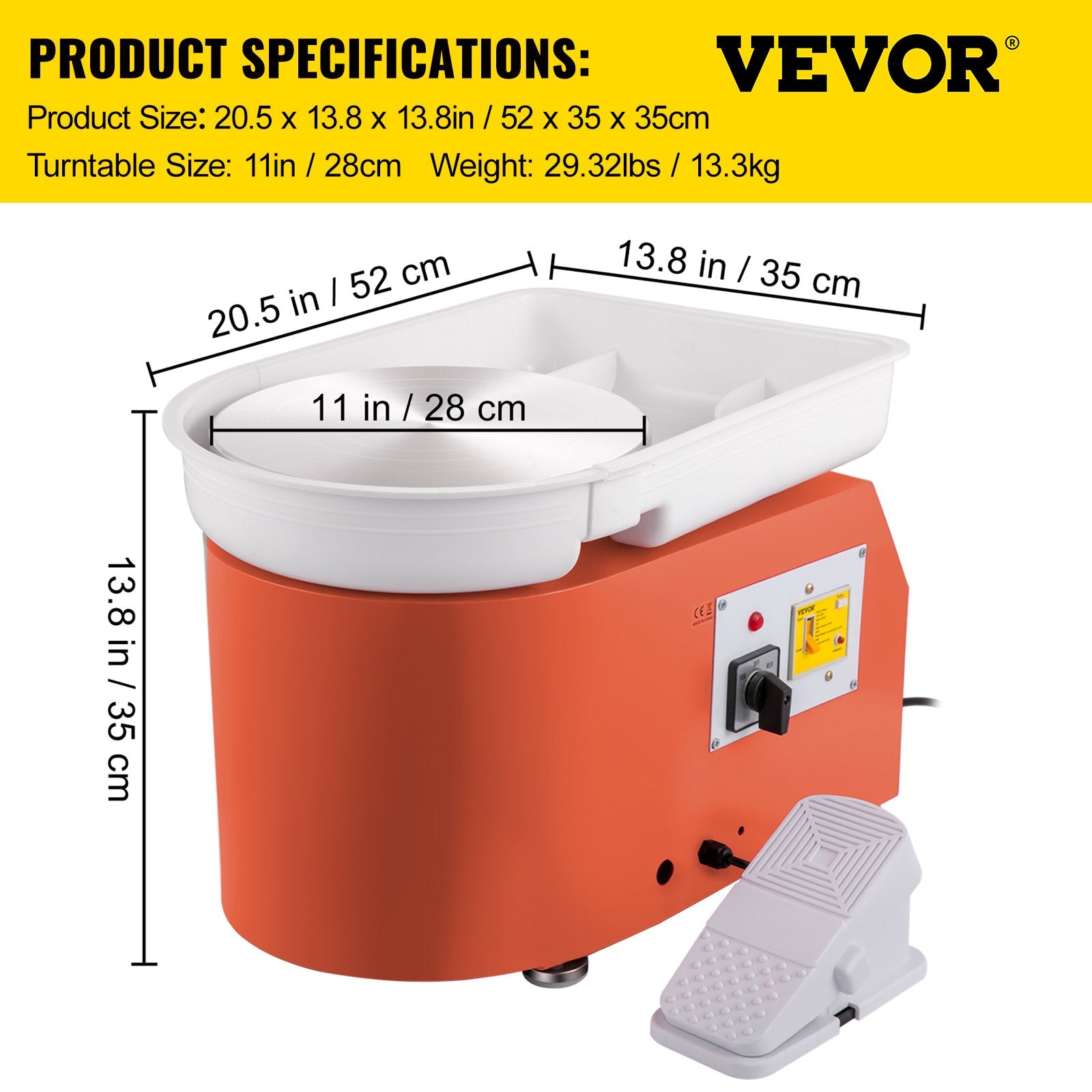 Keramikos žiedas VEVOR TYLPJ28-OC, 350W