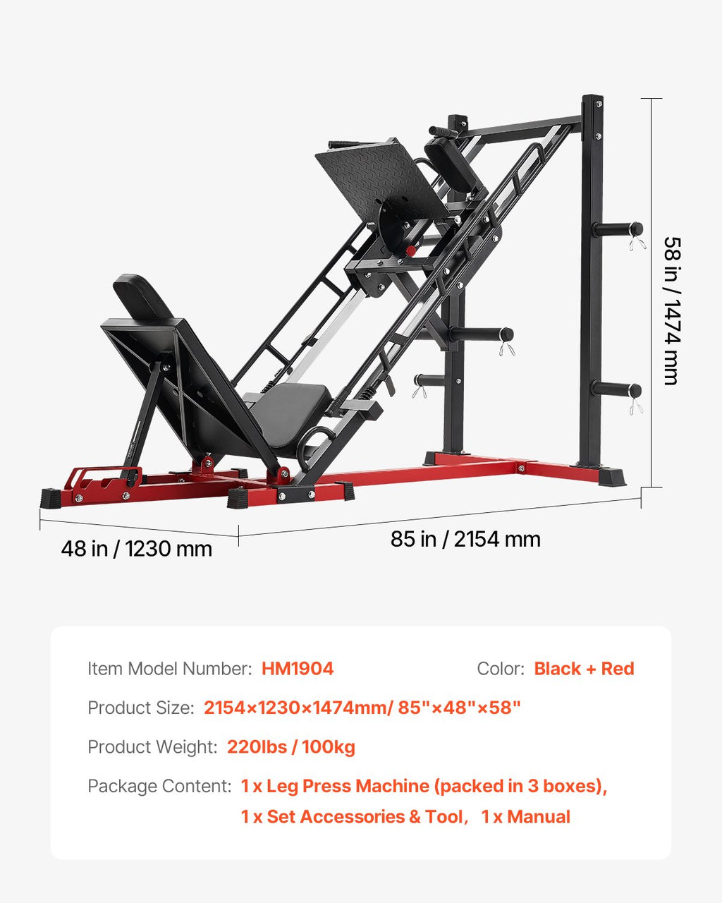 Kojų treniruoklis VEVOR HM1904, 907 kg apkrova