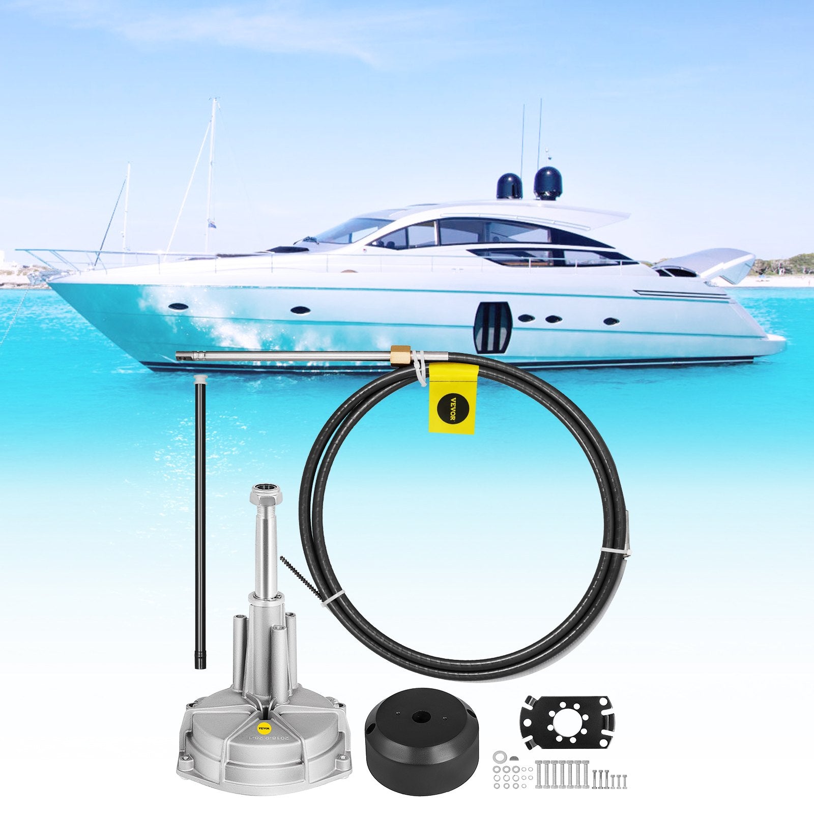 Valties vairo mechanizmas VEVOR SS13714, 4,2 m trosas