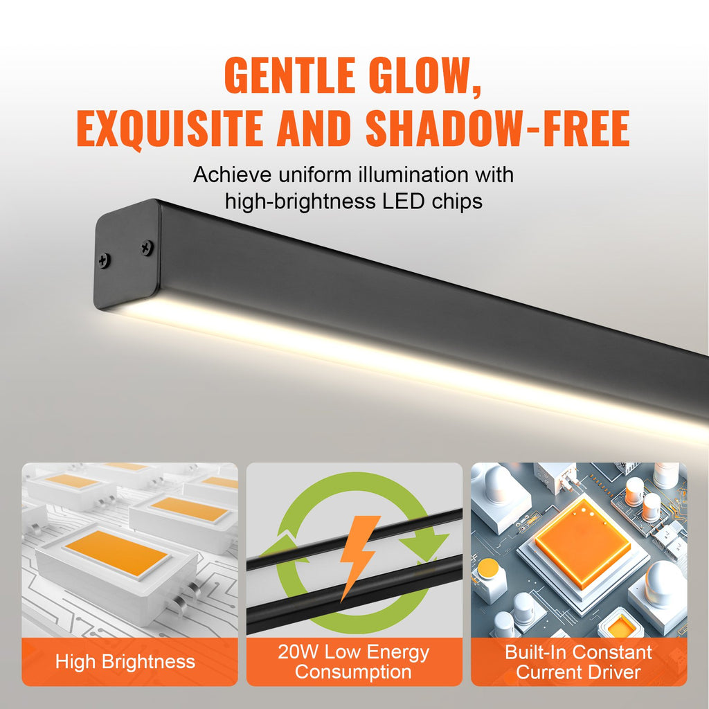 Pakabinamas linijinis LED šviestuvas VEVOR MD74086A-1, 20W