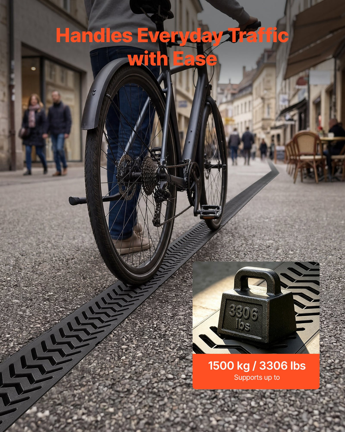 Linijinis drenažo latakas VEVOR ID 80*36mm, 6 vnt. komplektas