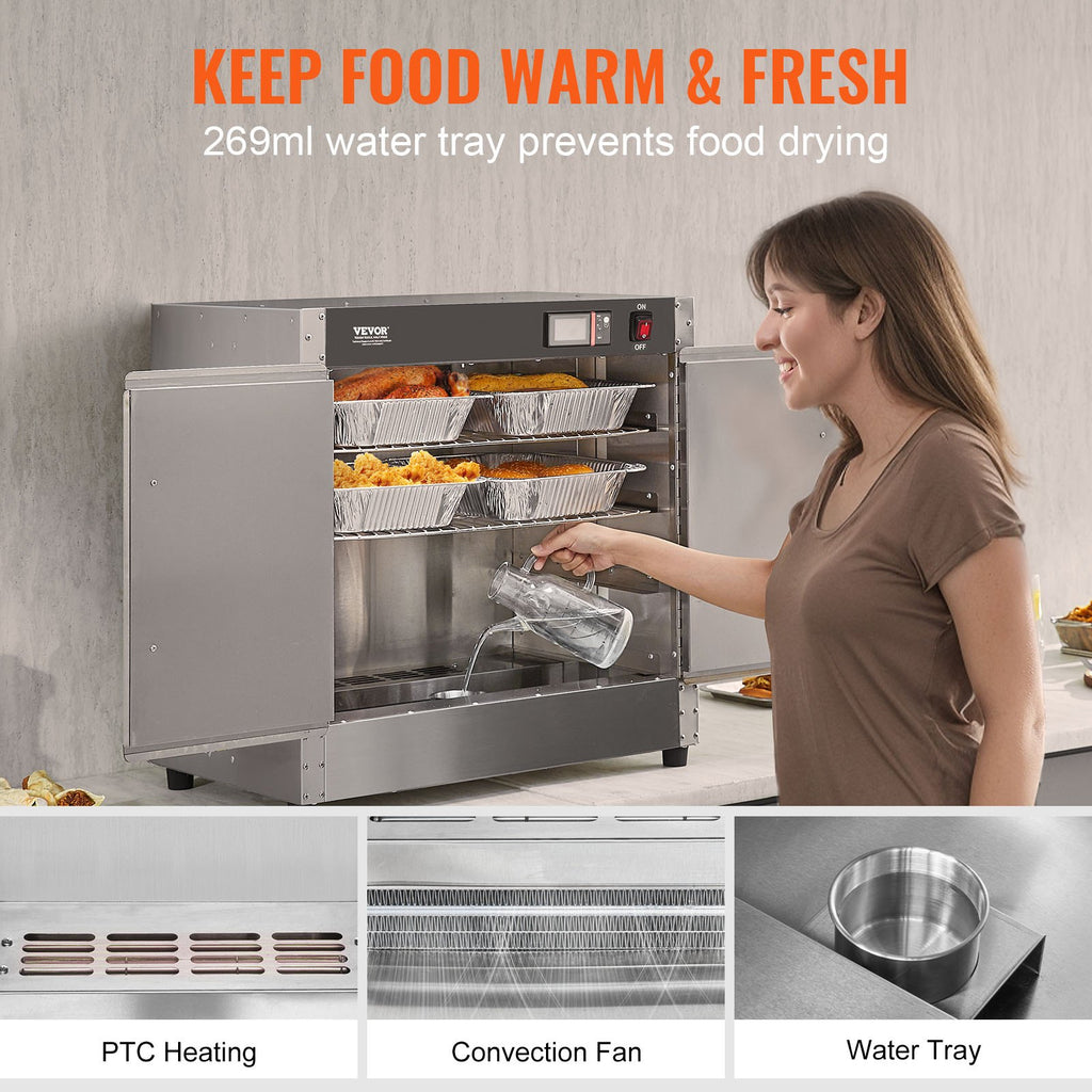 Maisto šildymo vitrina VEVOR FWHB-251524, 850W