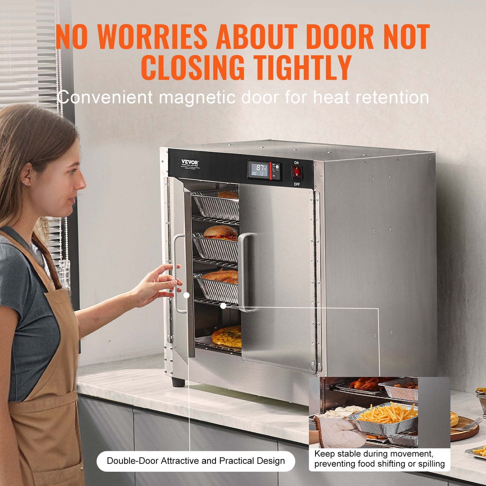 Maisto šildymo vitrina VEVOR FWHB-251524, 850W