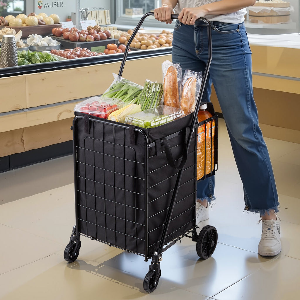 Sulankstomas pirkinių vežimėlis VEVOR ZZ 503-6-7S, 45 kg keliamoji galia