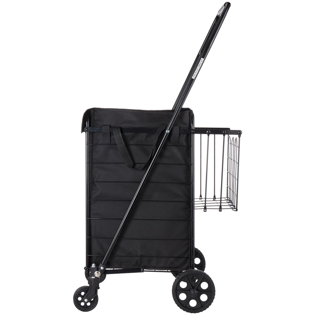 Sulankstomas pirkinių vežimėlis VEVOR ZZ 503-6-7S, 45 kg keliamoji galia